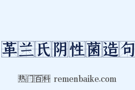 革兰氏阴性菌造句是什么意思的图片